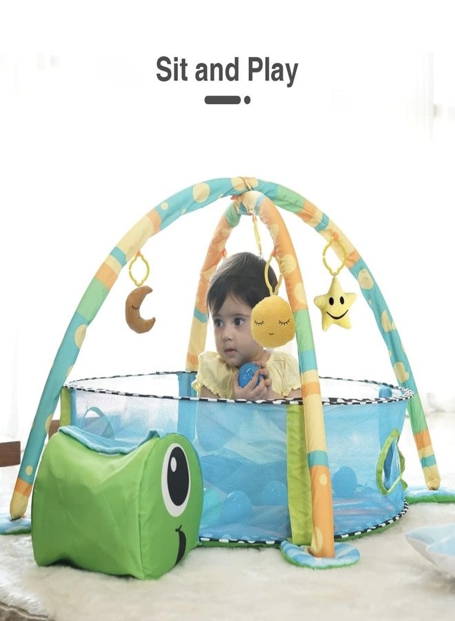 Richtots Premium First Play Turtle Face Baby Play gym Tent for Babies, Activity Play gym for Baby with Soft Hanging Baby Toys, Baby Bedding for Newborn, Baby Play Gym Play Mat ,for 2+ Months (Multicolor) - Image 3