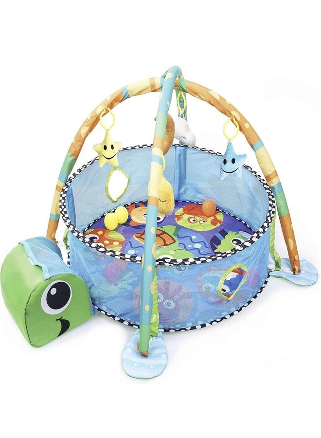 Richtots Premium First Play Turtle Face Baby Play gym Tent for Babies, Activity Play gym for Baby with Soft Hanging Baby Toys, Baby Bedding for Newborn, Baby Play Gym Play Mat ,for 2+ Months (Multicolor) - Image 1