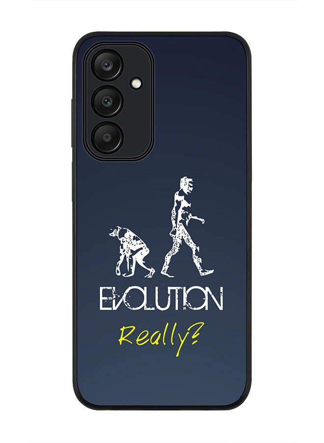 Rugged Black edge case for Samsung Galaxy A25, Slim fit Soft Case Flexible Anti Drop TPU Gel Thin Cover- Evolution, Really (Grey)