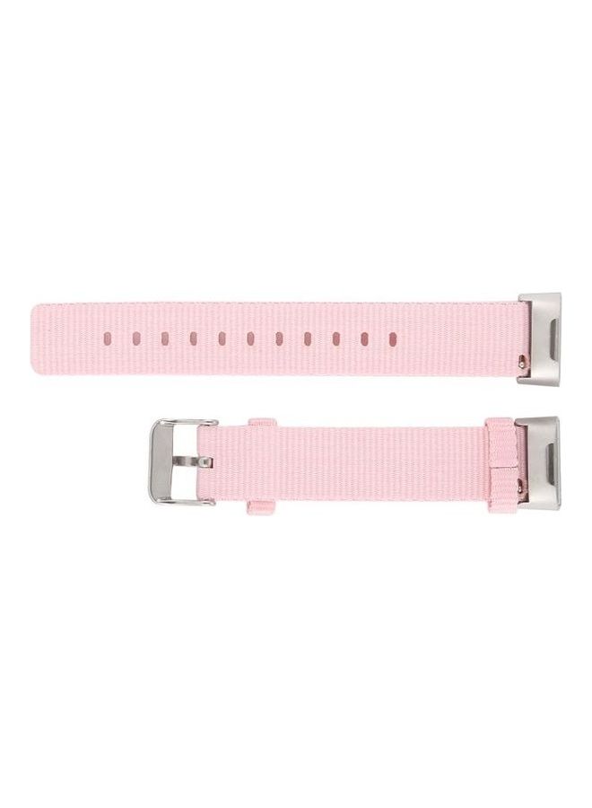 BGM Nylon Wrist Strap Watch Band For Fitbit Charge 3 Pink - Image 3