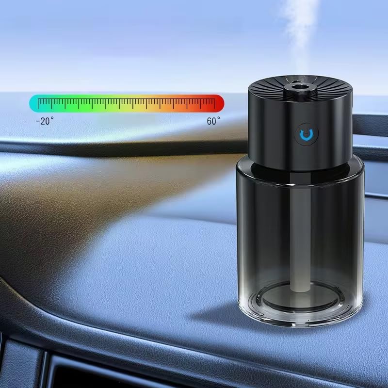 Rymel Car Essential Oil Diffuser,Car Freshner,Room Freshner, Kitchen Freshner, Room Perfume, USB Aromatherapy Humidifier for Vehicle Cup Holder, Black - Image 2