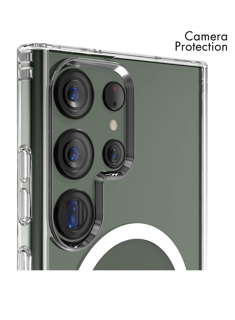 BORTONY Samsung S24 Ultra Magsafe Case Clear Support Wireless Charging Non-Yellowing Hard PC Back Drop Protection Phone Case Cover for Samsung Galaxy S24 Ultra 6.8 inch - Image 5