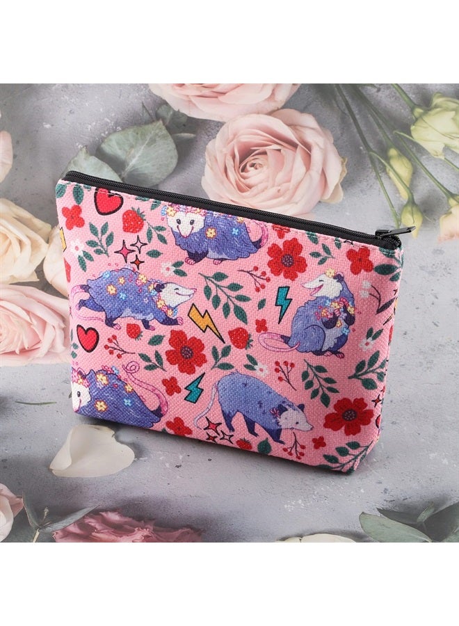 XYANFA Opossum Gifts For Women Possum Makeup Bag Possum Gifts For Opossum Lovers Opossum Cosmetic Bag (Opossum bag)  - Image 2