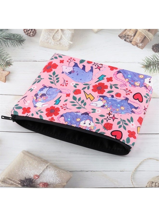 XYANFA Opossum Gifts For Women Possum Makeup Bag Possum Gifts For Opossum Lovers Opossum Cosmetic Bag (Opossum bag)  - Image 5