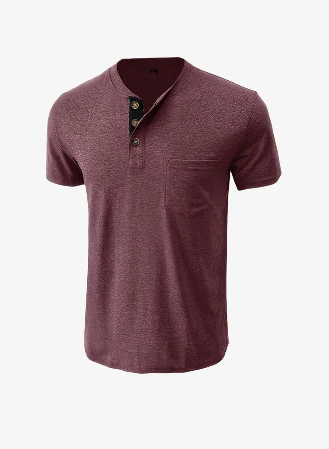Take Two Men Henley Neck Short Sleeve T-Shirt