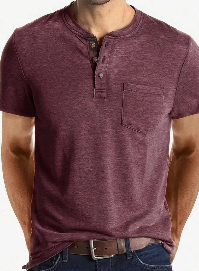 Take Two Men Henley Neck Short Sleeve T-Shirt