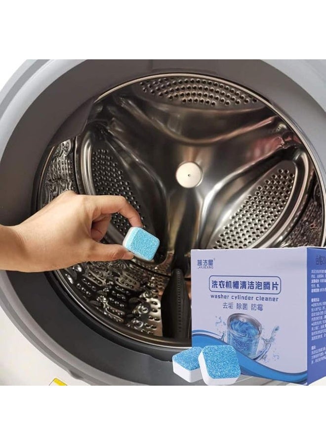 Washing Machine Cleaner – 12 Pcs Effervescent Cleaning Tablets for Washing Machine Drum and Slot, Deep Cleaning Washer Detergent Tablets for Removing Odor, Dirt, and Residue - Image 1