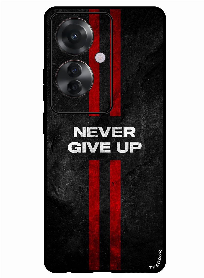 Theodor Protective Case Anti Scratch Shock Proof Bumper Cover For Oppo F25 Pro Never Give up stripes - Image 1