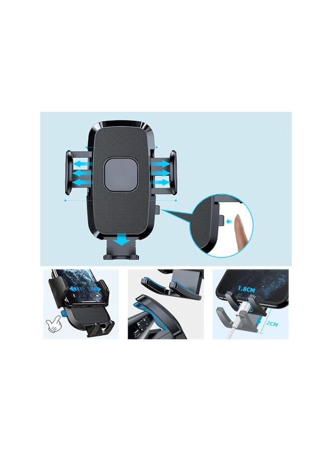S-TOP Car Cell Phone Holder Mount for Kia Forte 2019-2024 Stinger 2018-2024 Hyundai Kona 2017-2023 GT1 GT2 GT GT Line EX LX LXS SX Accessories Circular Air Vent Cellphone Mobile Phone Stand - Image 3