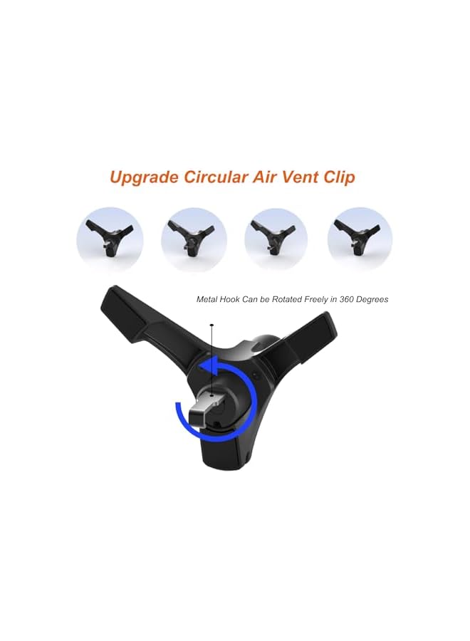 S-TOP Car Cell Phone Holder Mount for Kia Forte 2019-2024 Stinger 2018-2024 Hyundai Kona 2017-2023 GT1 GT2 GT GT Line EX LX LXS SX Accessories Circular Air Vent Cellphone Mobile Phone Stand - Image 4