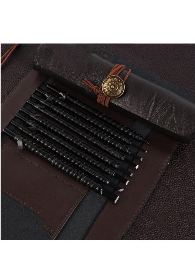 Generic Stone Carving Tool Set of 8 Wood Carving Tools Kit Wood Carving Knife Set Stone Seal Engraving Kit Tungsten Steel Carving Chisels for DIY Art Craft Clay Carpentry  - Image 1