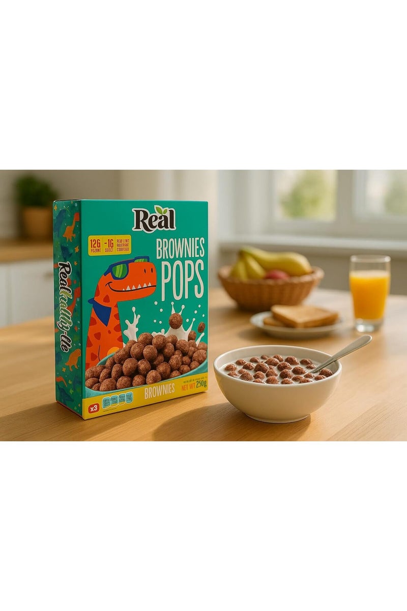 Real كرات براوني حقيقية – بروتين عالي، سكر منخفض، حبوب صحية، عبوة 250 جرام (عبوة من 2) - Image 3