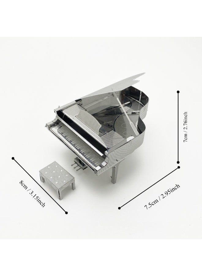 3D Metal Puzzle, piano Stereo Model Kit,  high-difficulty DIY assembly desktop decorations - Image 2