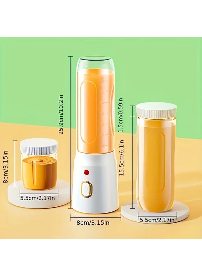 كوب عصارة كهربائي أبيض محمول قابلة لإعادة الشحن عبر USB للسفر والمنزل والاستخدام الخارجي - Image 2