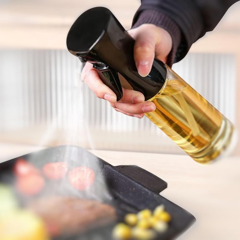 OffyBird Glass Oil Spray Dispenser for Cooking 200ml Olive Oil Spritzer Bottle Refillable Oil Vinegar Sprayer for Air Fryer Salad BBQ Grilling Baking Frying - Image 1