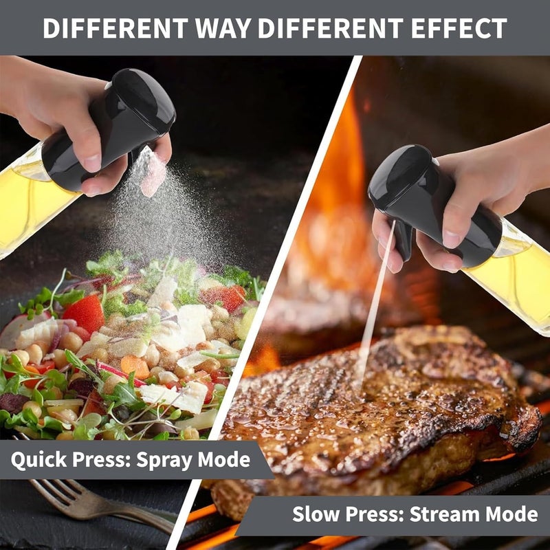 OffyBird Glass Oil Spray Dispenser for Cooking 200ml Olive Oil Spritzer Bottle Refillable Oil Vinegar Sprayer for Air Fryer Salad BBQ Grilling Baking Frying - Image 2