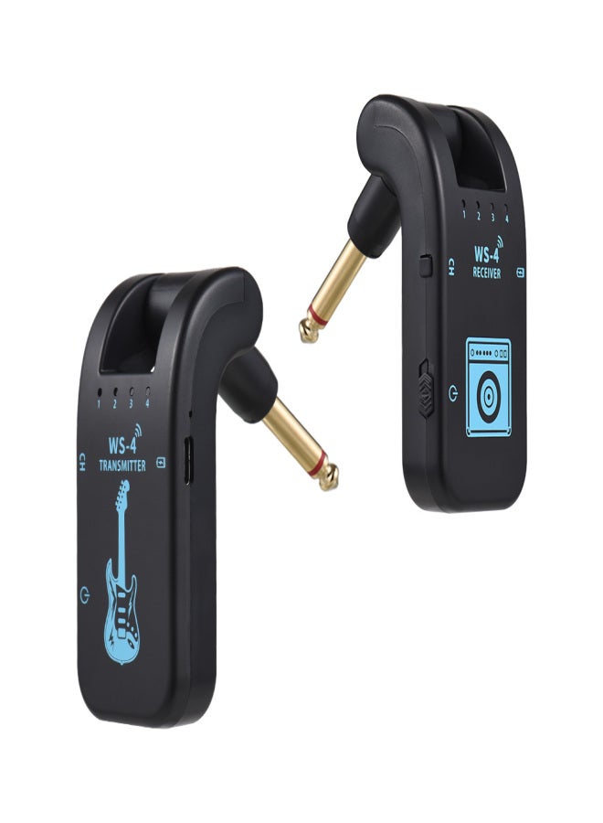 2.4G Wireless Guitar System Rechargeable Guitar Transmitter Receiver Set  for Electric Guitar Bass Electric Wind Instruments Plug and Play 48K/16bit Real-time Transmission 282 Degree Rotatable Plug - Image 1