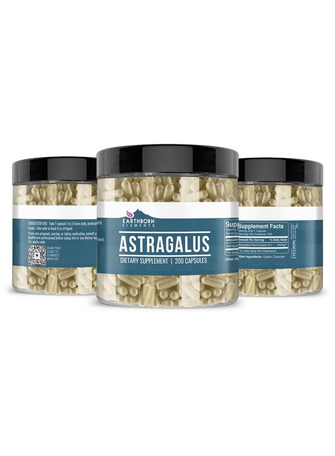 Earthborn Elements Astragalus Extract 200 Capsules, Pure & Undiluted, No Additives - Image 2