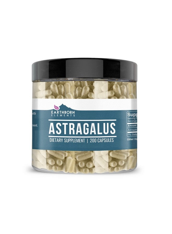 Earthborn Elements Astragalus Extract 200 Capsules, Pure & Undiluted, No Additives - Image 1