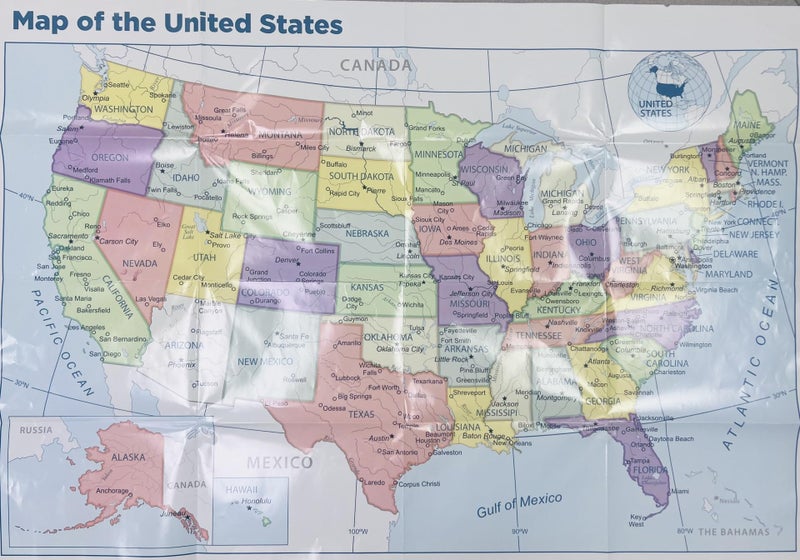 Kappa Mapping Company United States Poster Size Wall Map 40 x 28 with Cities (1 Map) - Image 2