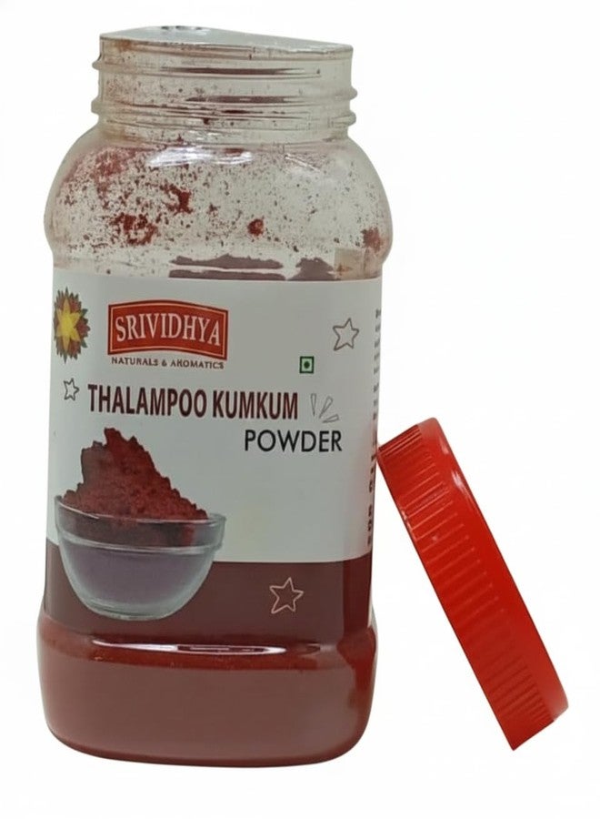 Thazhampoo Kumkum | Sindoor/Red Colour/Thalampoo Kumkuma for Pooja | Handmade by Srividhya Naturals – 100g - Image 1