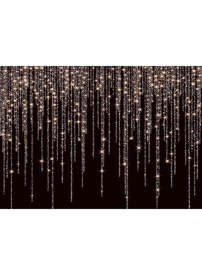 LTLYH 10x8ft Black and Gold Backdrop Golden Spots Backdrop Vinyl Photography Backdrop Vintage Astract Background for Family Birthday Party Newborn Studio Props 219 - Image 1