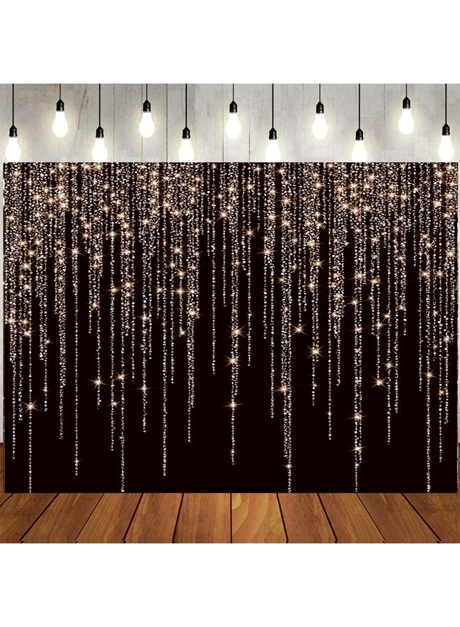 LTLYH 10x8ft Black and Gold Backdrop Golden Spots Backdrop Vinyl Photography Backdrop Vintage Astract Background for Family Birthday Party Newborn Studio Props 219 - Image 2