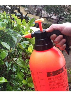 MARGOUN 3-Liter Handheld Pressure Sprayer – Adjustable Plastic Spray Bottle for Home Cleaning and Garden Watering (Orange/Black)  - Image 2