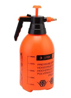 MARGOUN 3-Liter Handheld Pressure Sprayer – Adjustable Plastic Spray Bottle for Home Cleaning and Garden Watering (Orange/Black)  - Image 1