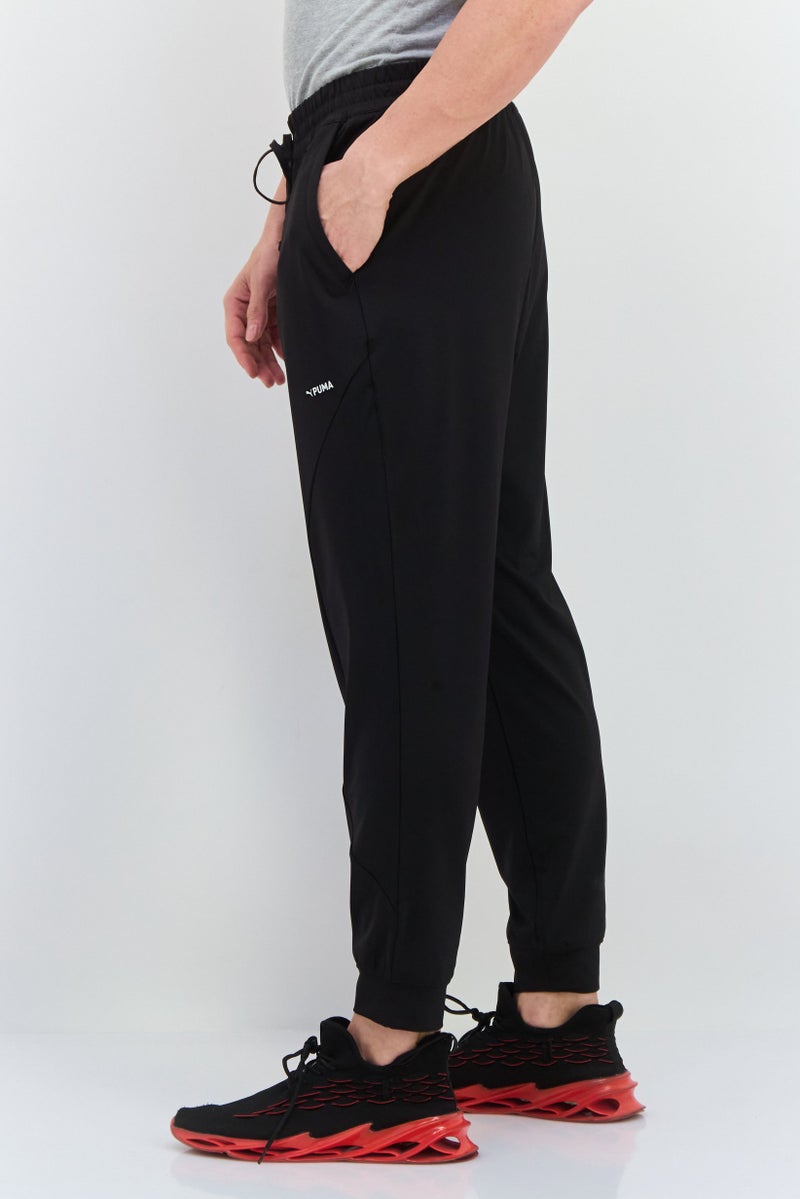 PUMA سروال رياضي للرجال مع حبل سحب، أسود - Image 3