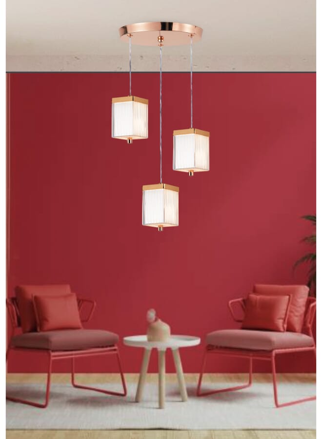 بيست باور ثريا LED عصرية موديل 9897-3 – ثلاث مصابيح معلقة | 30 واط | سلك قابل للتعديل بطول 100 سم | 3 أوضاع إضاءة | إضاءة سقفية فاخرة - Image 2