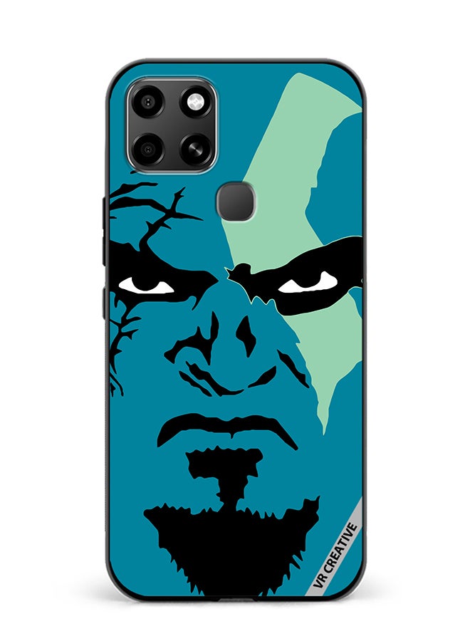 VR CREATIVE Protective Case Cover For Infinix Smart 6 Face God Of War Design Multicolour - Image 1