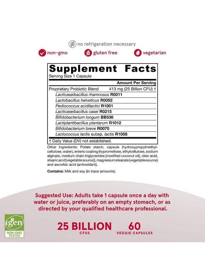 jarrow formulas Jarrodophilus Eps Gut Resore Probiotic 25 Billion Cfu 60 Servings (Enteric Coated Veggie Caps) 8 Clinically Studied Strains Intestinal & Immune Health Dietary Supplement  - Image 5