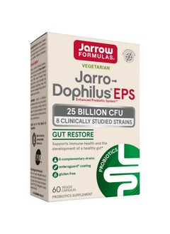 jarrow formulas Jarrodophilus Eps Gut Resore Probiotic 25 Billion Cfu 60 Servings (Enteric Coated Veggie Caps) 8 Clinically Studied Strains Intestinal & Immune Health Dietary Supplement  - Image 2