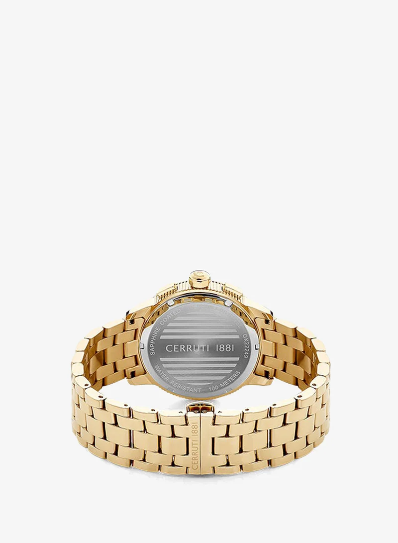 CERRUTI 1881  Mucciano 44mm Men's Quartz Watch With Gold Plated Stainless Steel Bracelet for Men | Best Price UAE