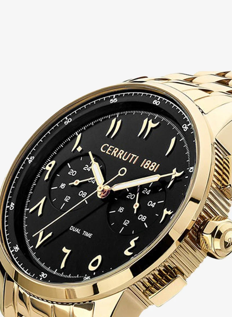 CERRUTI 1881  Mucciano 44mm Men's Quartz Watch With Gold Plated Stainless Steel Bracelet for Men | Best Price UAE