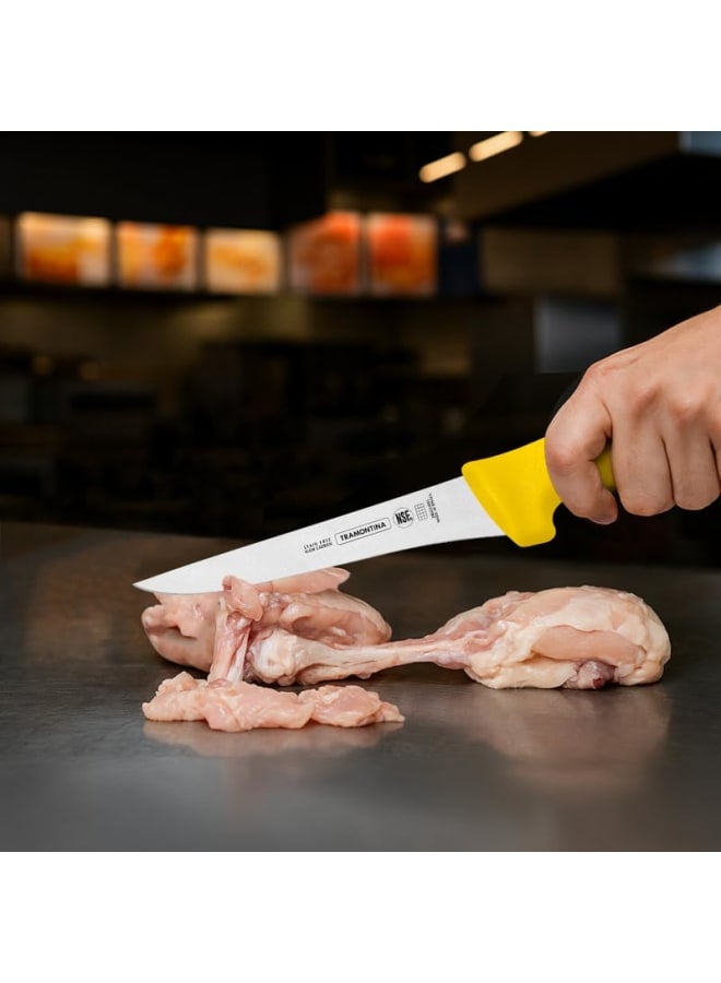 TRAMONTINA 5-Inch Professional Boning Knife – Stainless Steel Blade – Comfortable Handle for Precise Trimming & Meat Preparation - Image 2