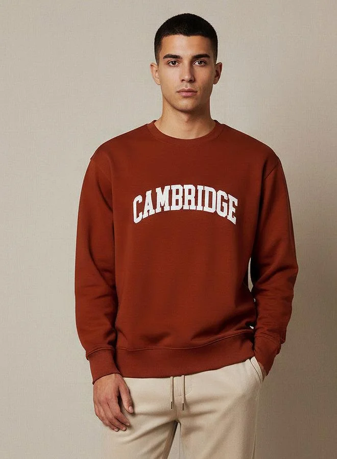 SP Characters Men Regular Fit Cambridge Print Sweatshirt
