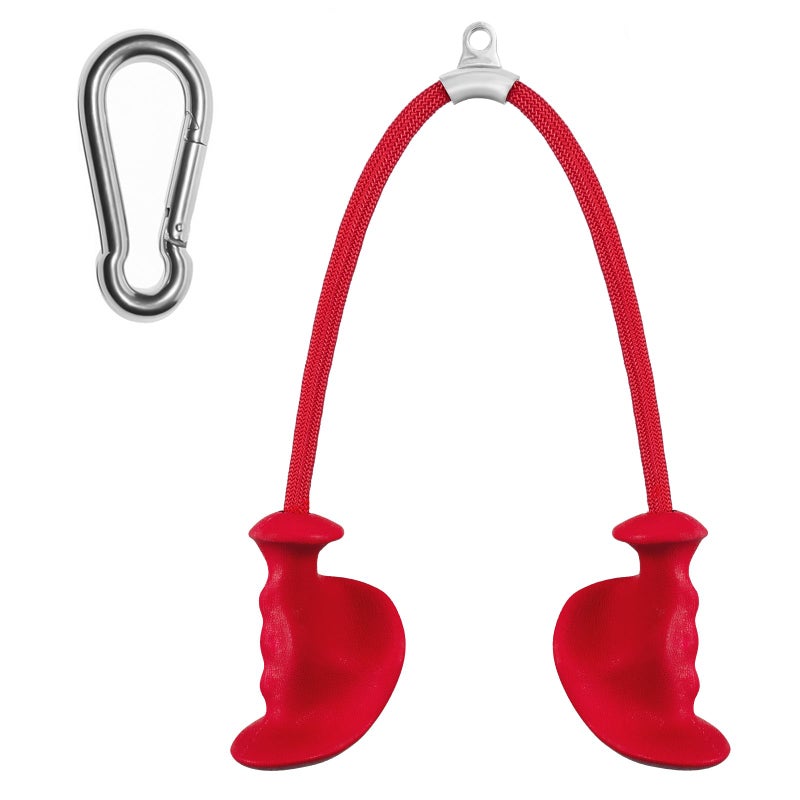 CYBEOE Tricep Rope Ergonomic Tricep Pull Down Attachment 36In - Rope Attachment for Cable Machine Pulley System Gym Home Triceps Rope Cable Attachment Workout Equipment (Red) - Image 1