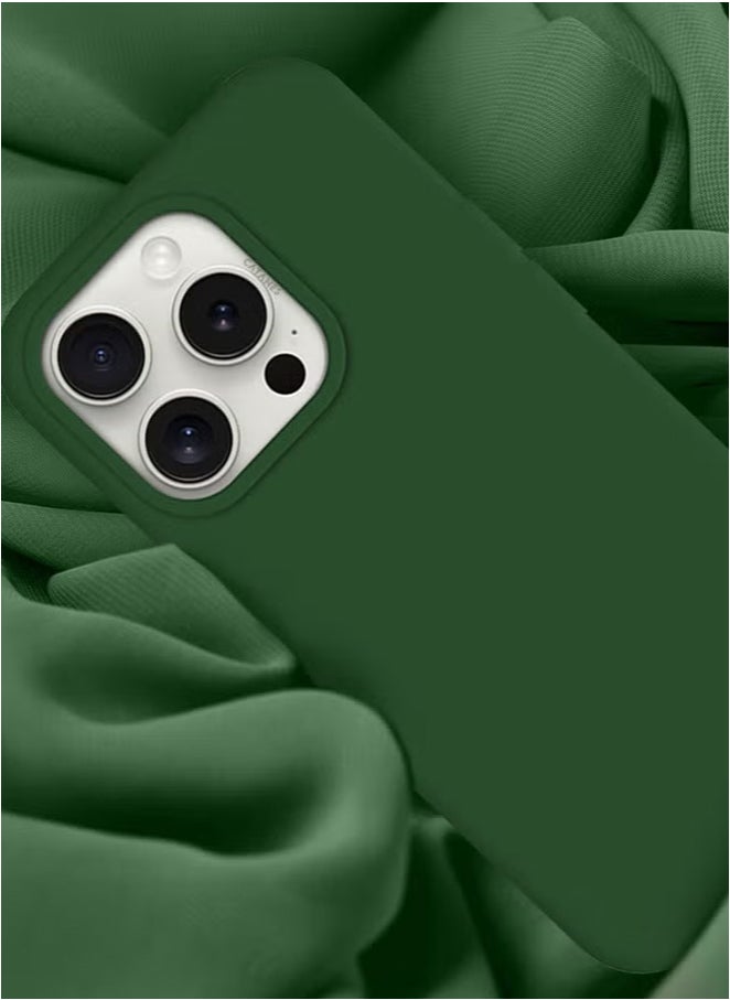 CATANES Silicone Case Cover for Apple iPhone 15 Pro Max Case Durable and Anti Scratch Back Cover Green  - Image 2
