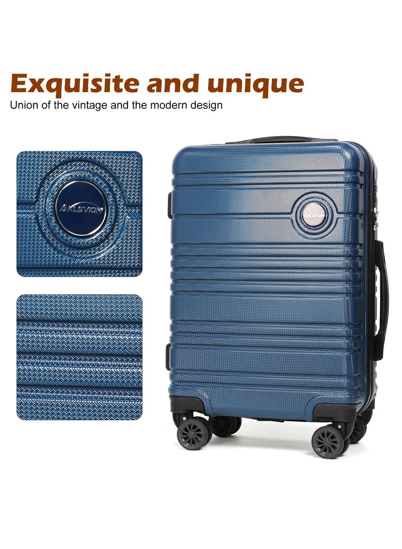 Aklsvion 20-Inch Blue Spinner Luggage Set with Backpack and Toiletry Bag - Lightweight, Durable, and TSA Lock-Equipped for Travel Ease - Image 4