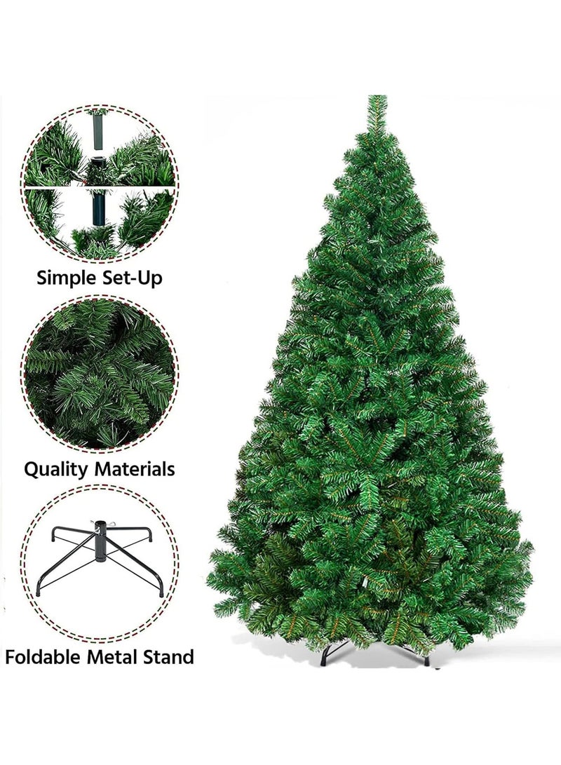 AUTOYSUR Artificial Christmas Tree 1.2M/1.5M/1.8M/2.1M/2.4M Xmas Tree With Sturdy Metal Stand – Easy Assembly Artificial PVC Christmas Tree For for Home, Office, Party,New Year Christmas Decoration - Image 4