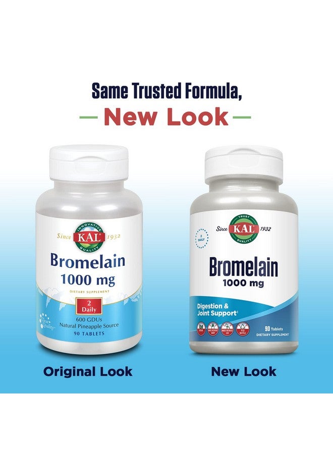 KAL Bromelain Tablets, 1000 mg, 90 Count - Image 2
