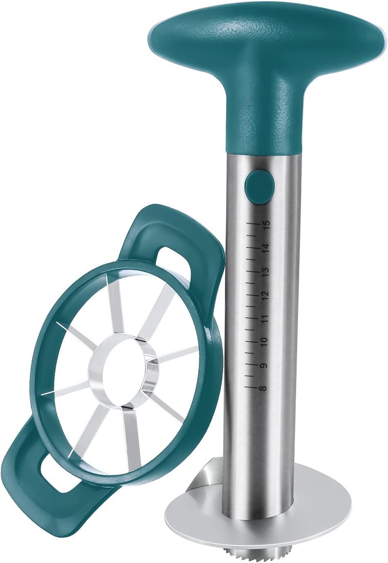 Newness Pineapple Corer and Slicer Tool, Robust Pineapple Core Remover with Upgraded Cutter & Reinforced Thicker Blade, Stainless Steel Kitchen Fruit Gadget for Diced Pineapple Rings (Green) - Image 1