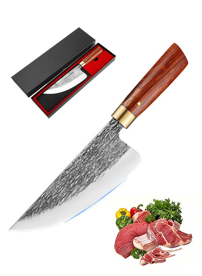 Saiboro Kitchen Knife Butcher Knife Boning Knife Chef's Knife+Premium Gift Box,High-Quality 5Cr15 High-Carbon Steel,Professional Forged Kitchen Knife Features Solid Wood,Slicing Knife/Meat Cutter,for Home and Restaurant,Premium Kitchen Knife - Image 1