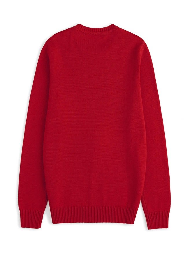 Curipeer Baby Girl's Boy's Knitted Crewneck Cartoon Deer Sweater Red Family Match Christmas Pullover Sweater for Baby 4T - Image 5