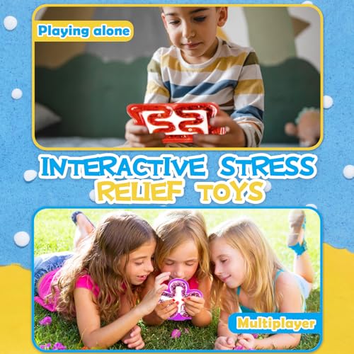 Eerrhhaq 8 Pack Squeeze Fidget Toys for Kids,Squishy Sensory Tube with Maze Bead,Colorful Goo,Glitter Sequins,Stress Anxiety Relief Calming Toys for Easter Basket Stuffers Classroom Prizes - Image 5