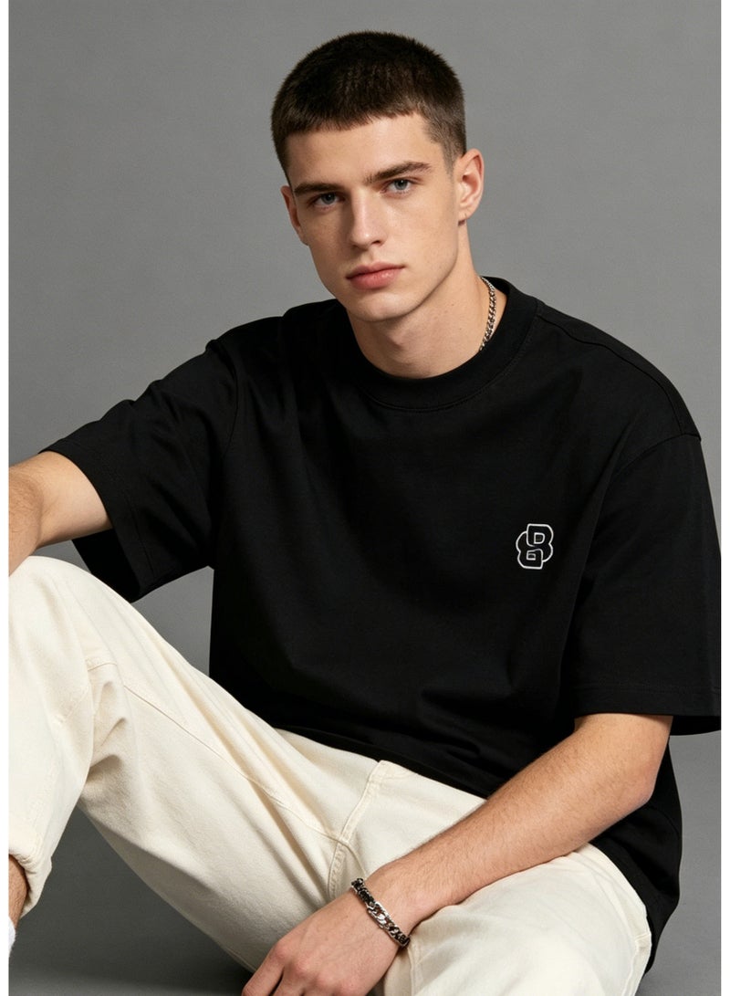 BOSS Men & Women Crew Neck Cotton T-Shirt - Black Casual Short Sleeve Top with Logo Print - Image 3