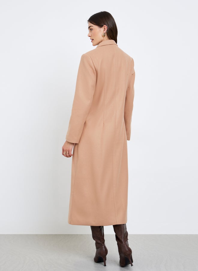 Styli Regular Fit Maxi Wool Coat - Image 4