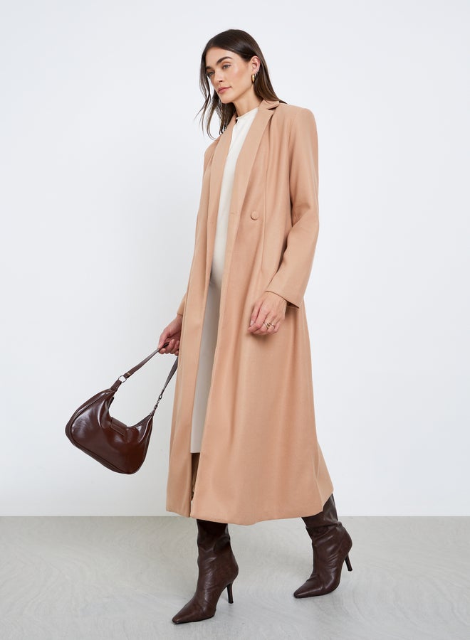 Styli Regular Fit Maxi Wool Coat - Image 1
